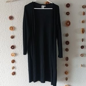 Black Cardigan, Long, Daisy Fuentes Brand, size Medium